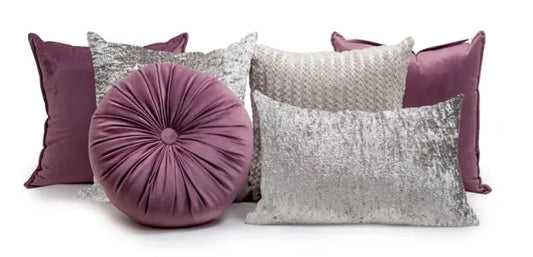 Set 6 Cojines Decorativos A&A Morado — Profundidad Contemporánea · Interior