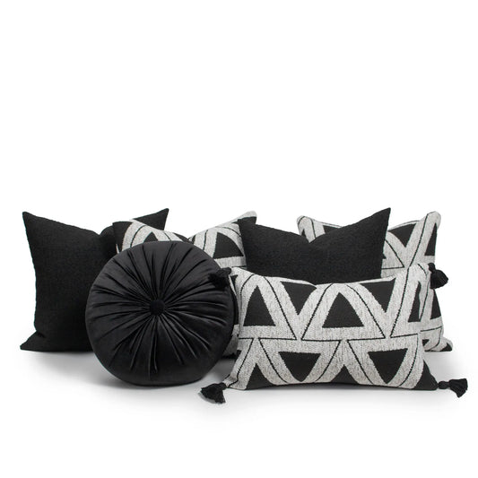 Set 6 Cojines Decorativos A&A Negro — Elegancia Atemporal · Interior