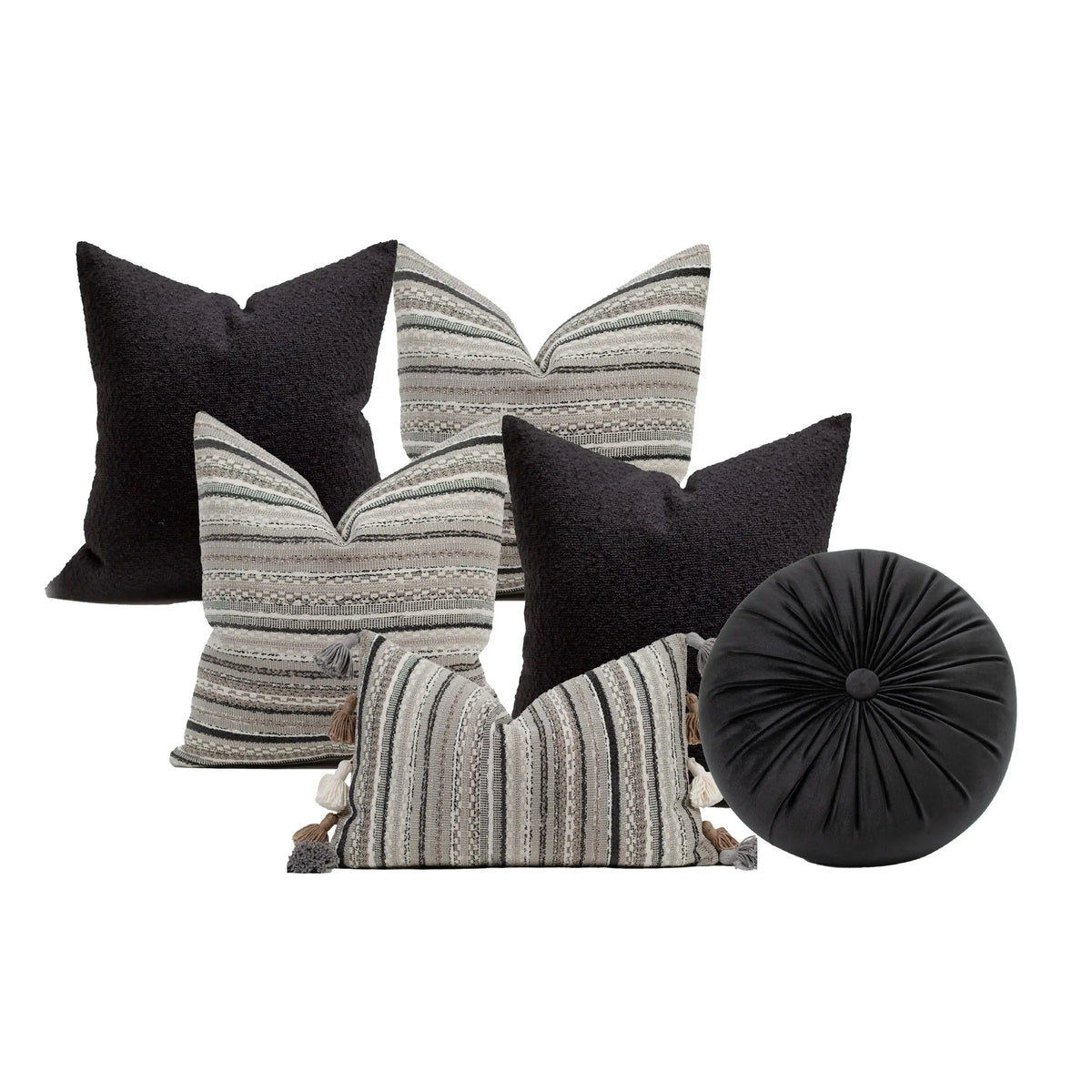 Set 6 Cojines Decorativos A&A Niebla — Texturas Nórdicas · Interior