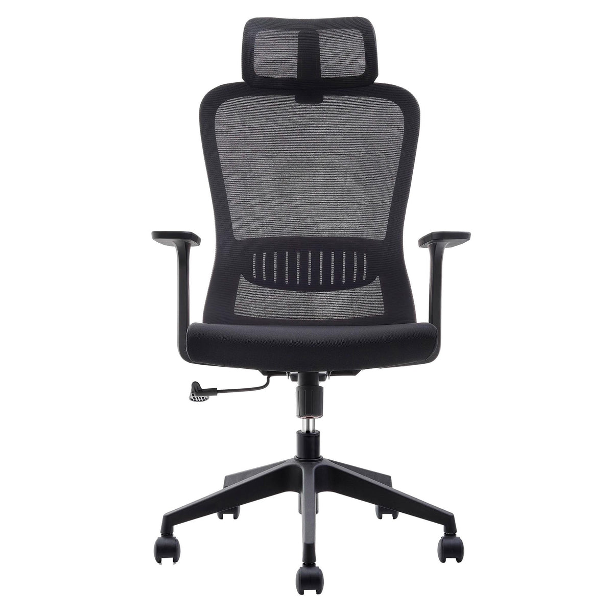 Silla Operativa OHE-175 Negro – Comodidad Profesional con Cabecera Ajustable