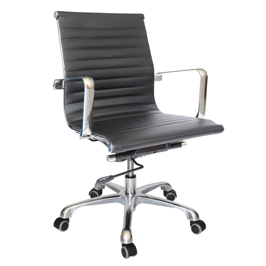Silla Dirección Goetz OHE-203 Negra – Estilo Ejecutivo con Respaldo Bajo