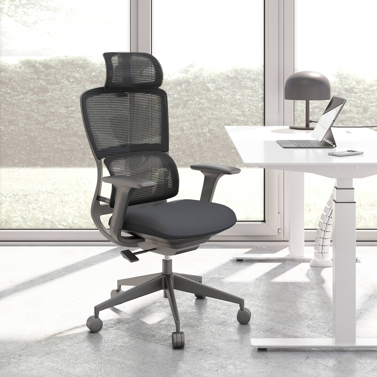 Silla Ejecutiva Dillon OHE-35 Negra – Diseño Ergonómico con Smart Tilt y Soporte Total