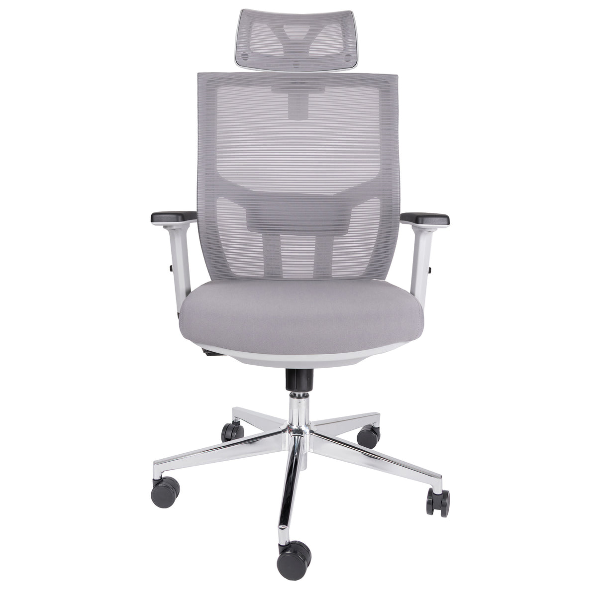 Silla Ejecutiva Aiko OHE-705 Gris – Diseño Ergonómico con Cabecera y Soporte Lumbar Ajustable