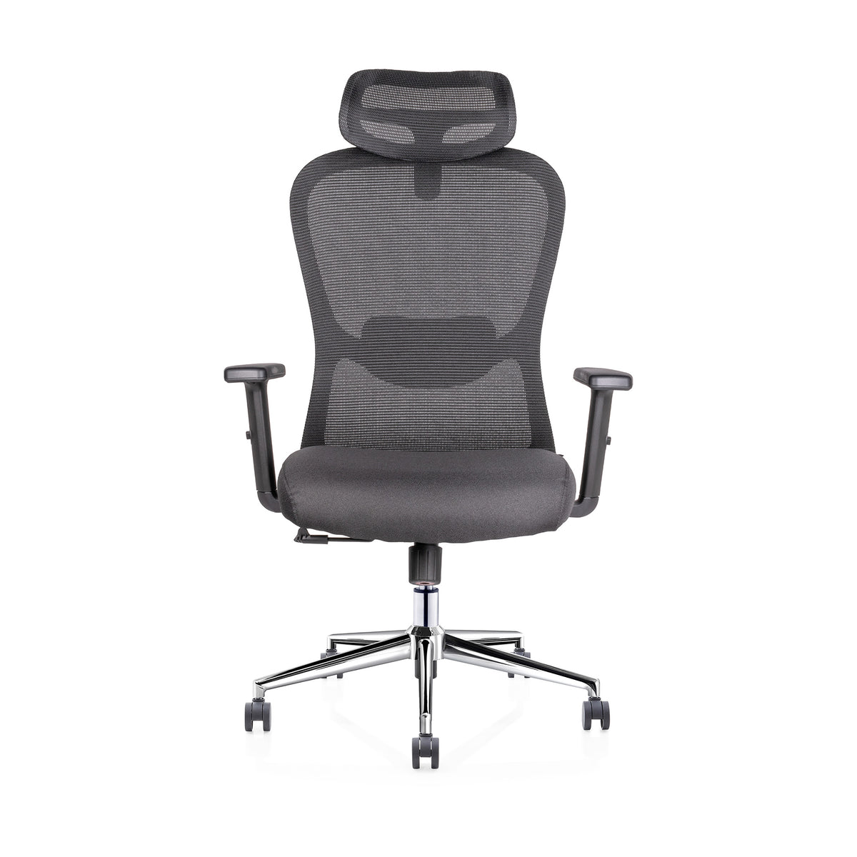 Silla Ejecutiva Athelier OHE-905 Negra – Ergonomía Avanzada con Cabecera y Espuma de Alta Densidad