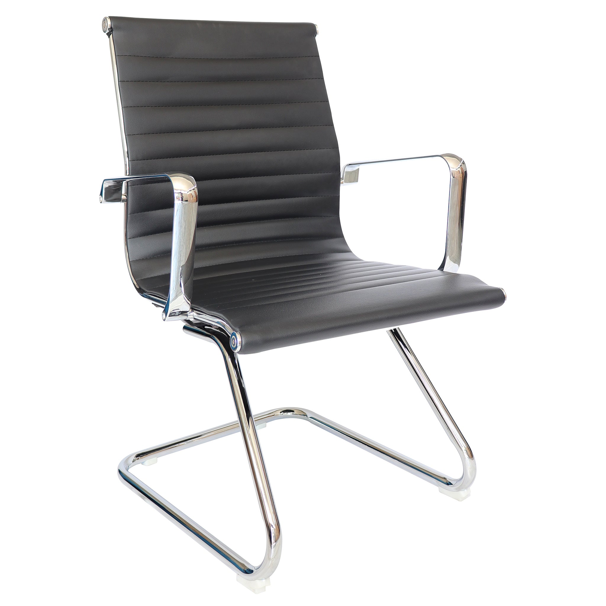 Silla de Visita Goetz OHV-208 Negra – Diseño Ejecutivo Tipo Trineo