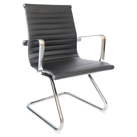 Silla de Visita Goetz OHV-208 Negra – Diseño Ejecutivo Tipo Trineo