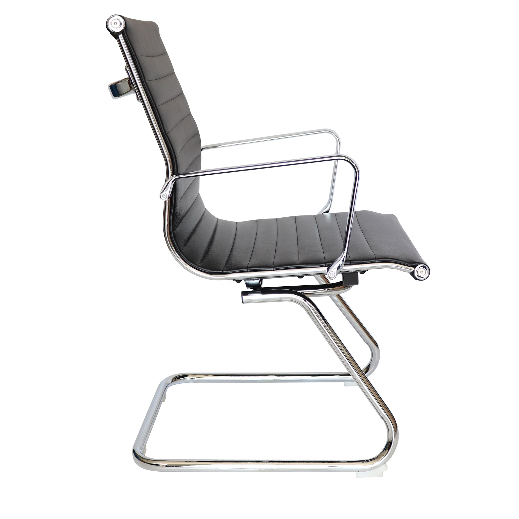 Silla de Visita Goetz OHV-208 Negra – Diseño Ejecutivo Tipo Trineo