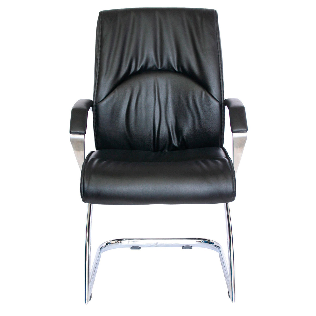 Silla de Visita OHV-308 Negra – Estilo Ejecutivo con Acabado en Soft Leather