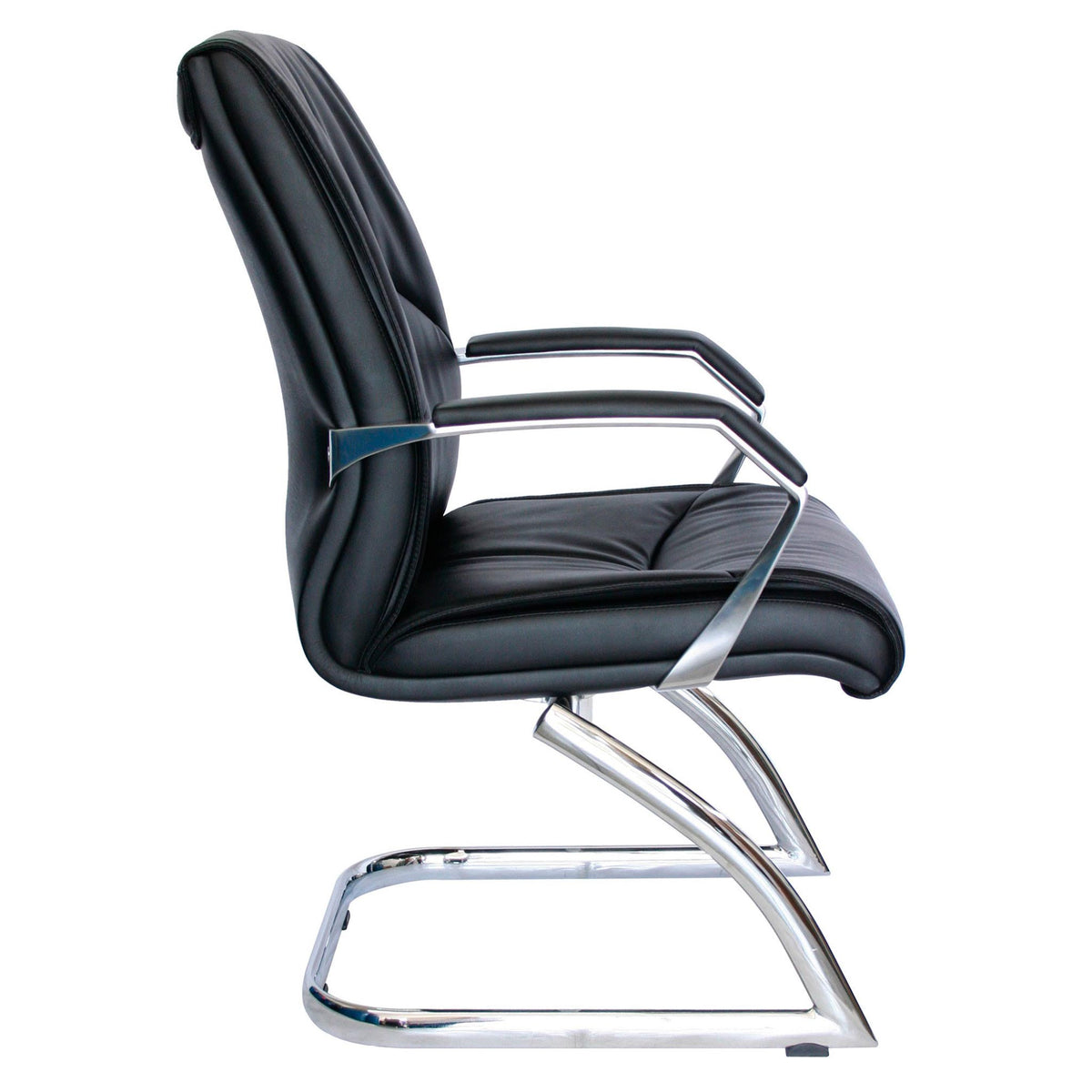 Silla de Visita OHV-308 Negra – Estilo Ejecutivo con Acabado en Soft Leather
