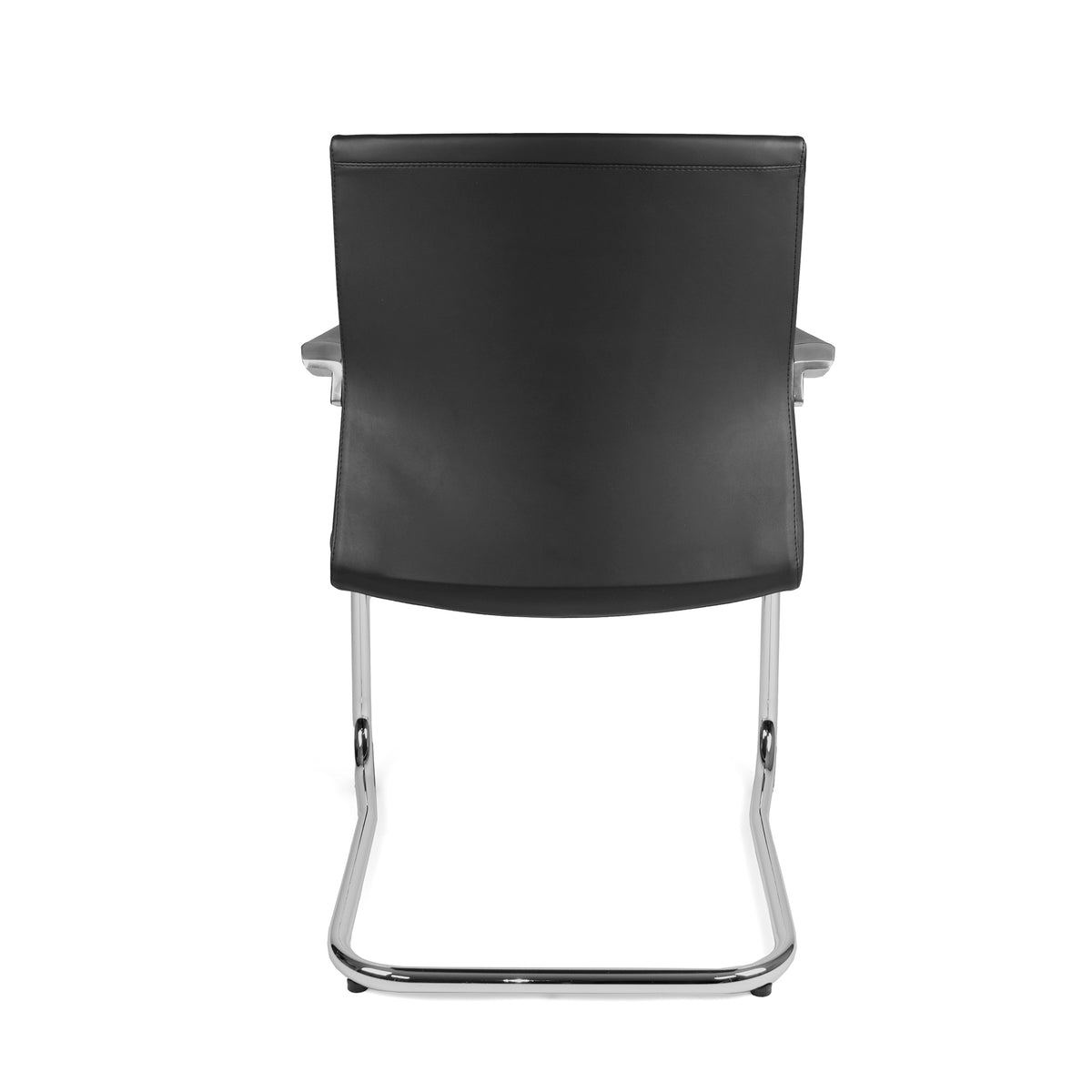 Silla de Visita Vanto OHV-78 Negra – Diseño Ejecutivo con Respaldo Medio y Base Tipo Trineo