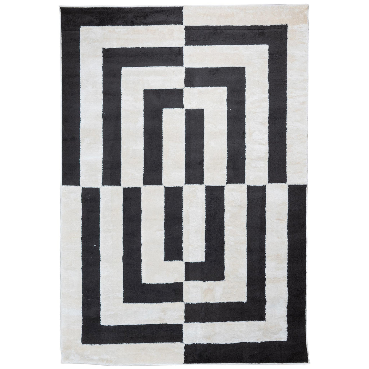 Tapete Decorativo Optika T9054 Crema / Negro – Geométrico · Interior