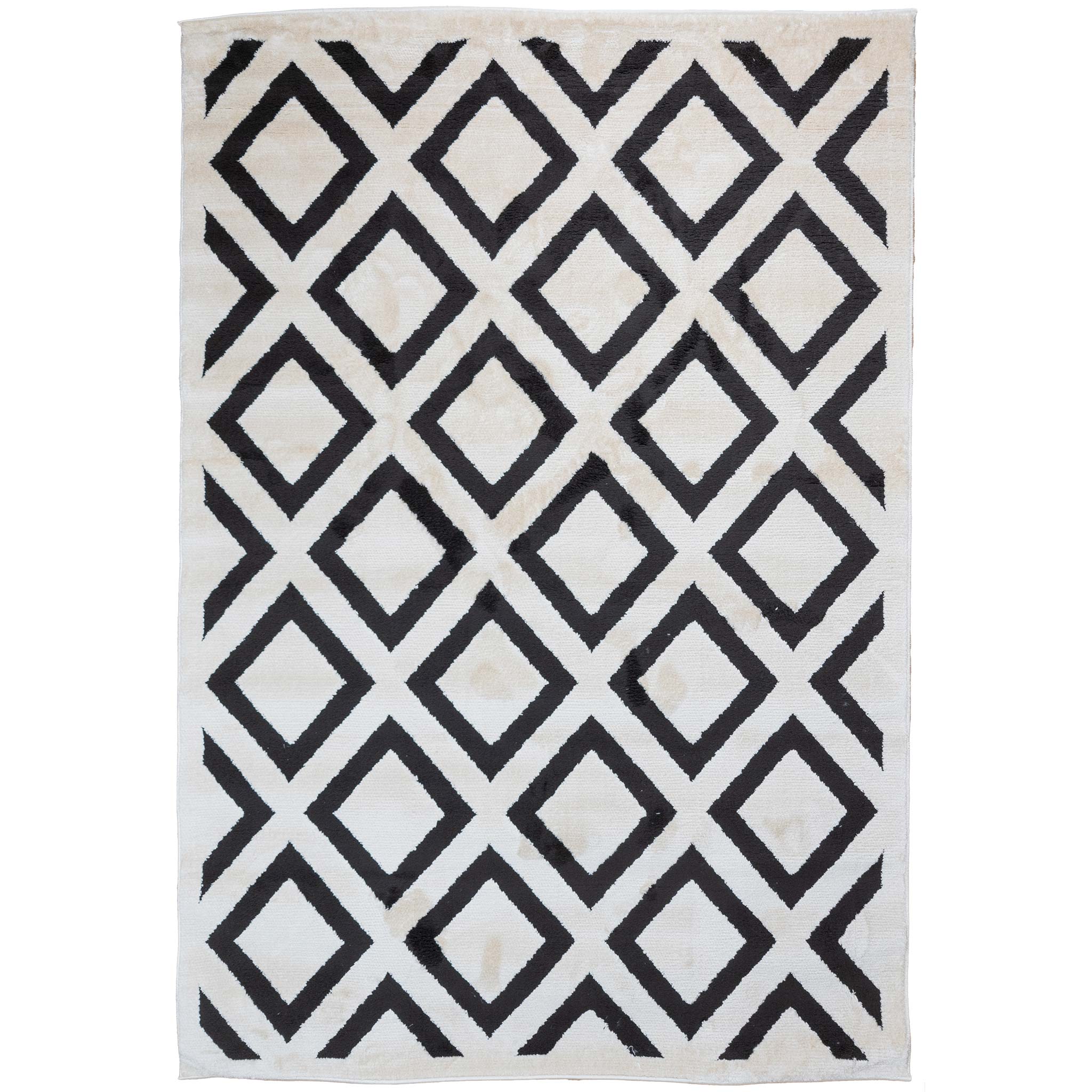 Tapete Decorativo Optika T9055 Crema / Negro – Geométrico · Interior
