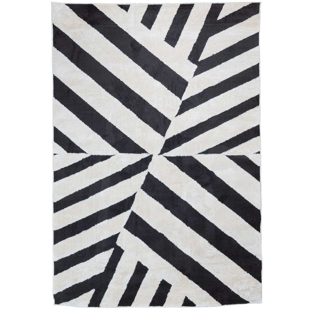 Tapete Decorativo Optika T9056 Crema / Negro – Geométrico · Interior