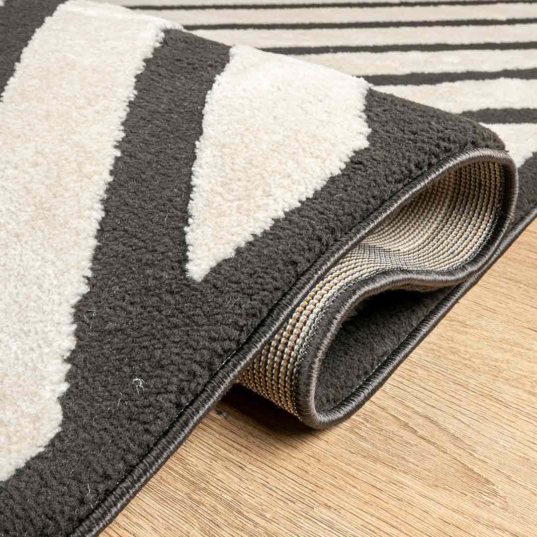 Tapete Decorativo Optika T9050 Crema / Negro – Geométrico · Interior