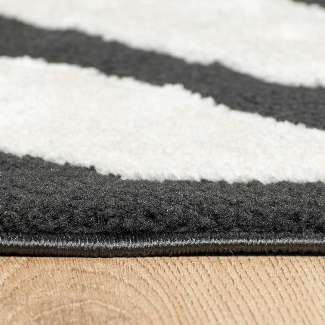 Tapete Decorativo Optika T9050 Crema / Negro – Geométrico · Interior