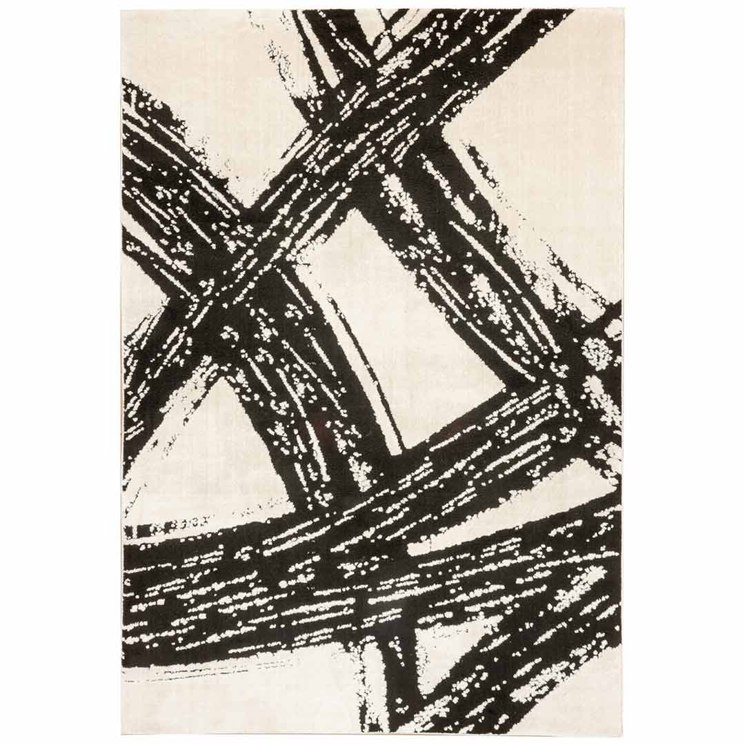 Tapete Decorativo Optika T9044 Crema / Negro – Abstracto · Interior
