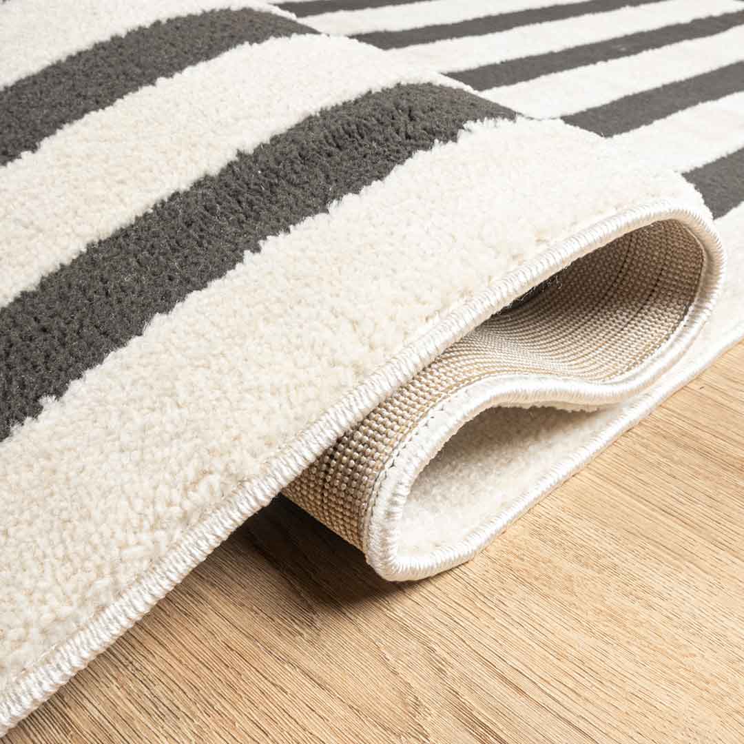 Tapete Decorativo Optika T9045 Crema / Negro – Geométrico · Interior
