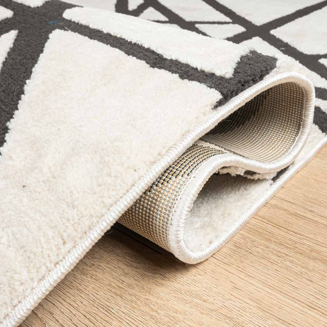 Tapete Decorativo Optika T9047 Crema / Negro – Geométrico · Interior