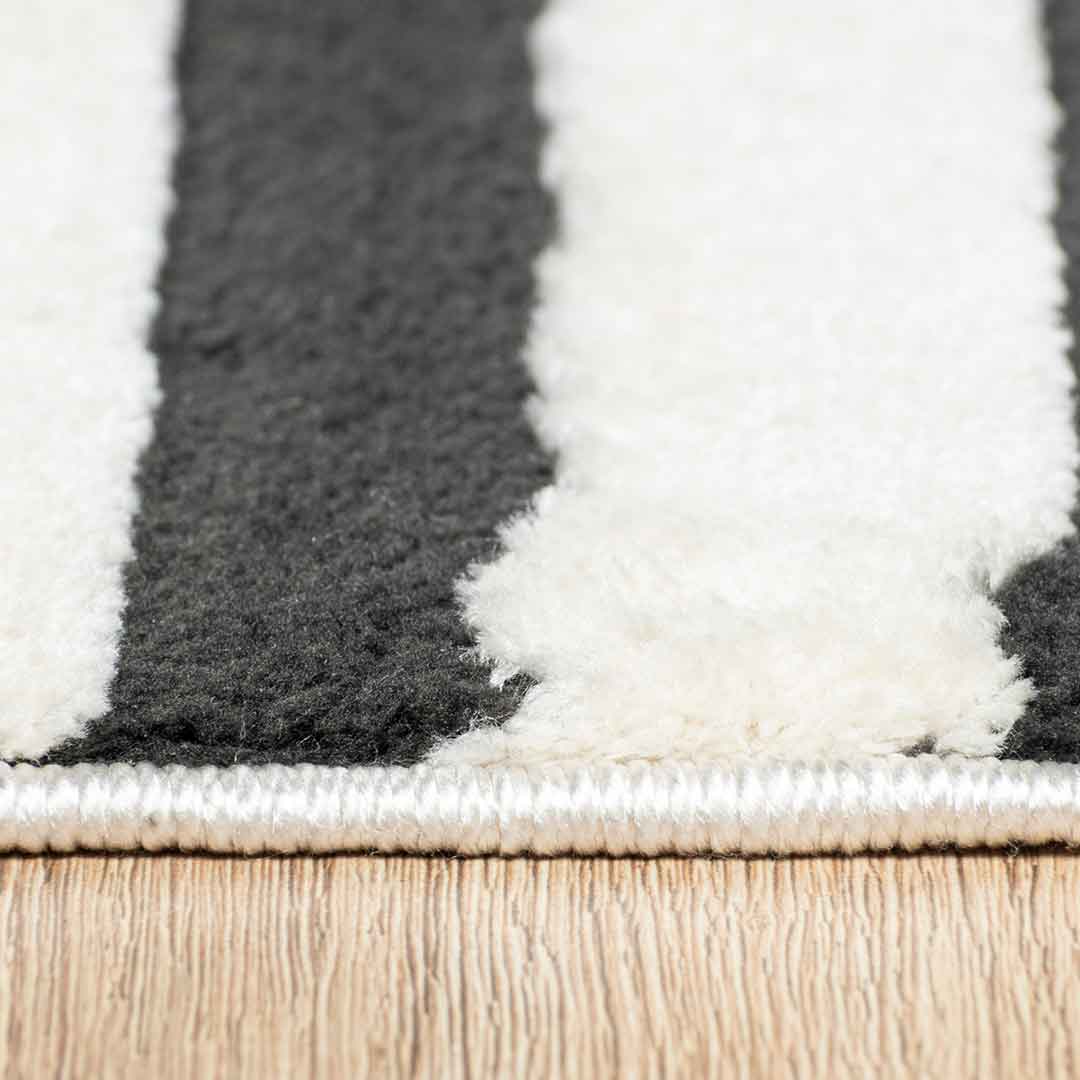 Tapete Decorativo Optika T9048 Crema / Negro – Geométrico · Interior