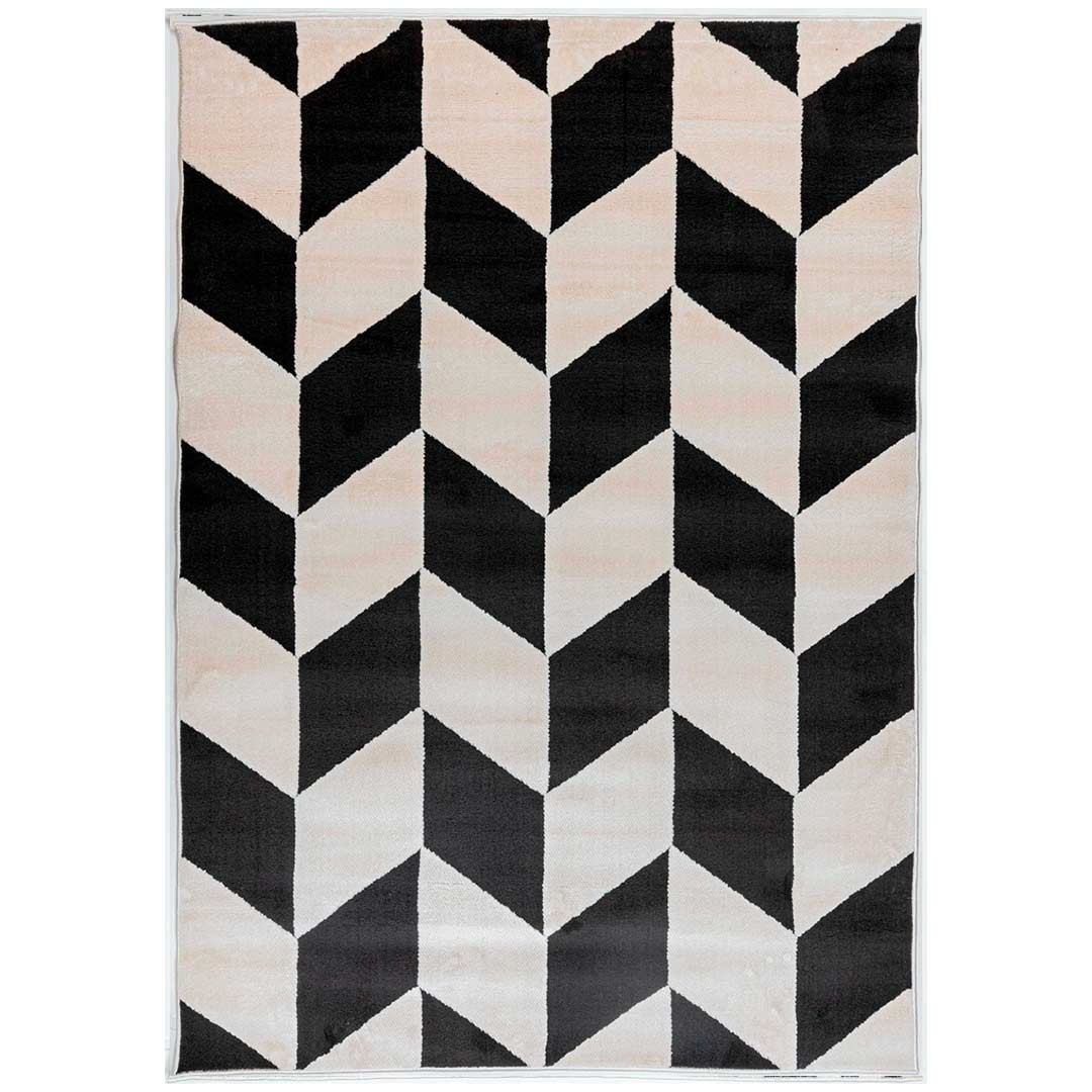 Tapete Decorativo Optika T9052 Crema / Negro – Geométrico · Interior