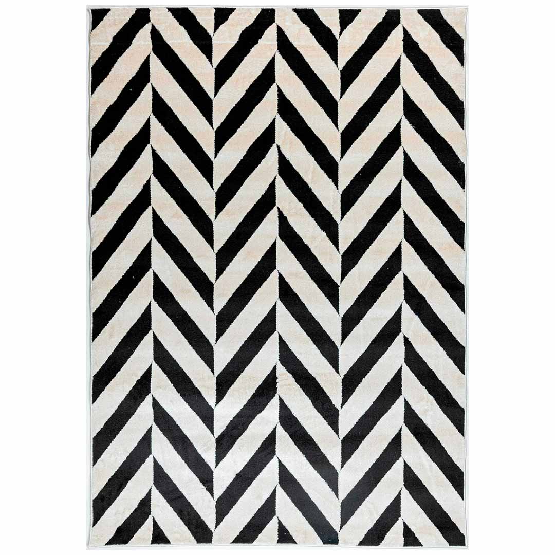 Tapete Decorativo Optika T9053 Crema / Negro – Geométrico · Interior