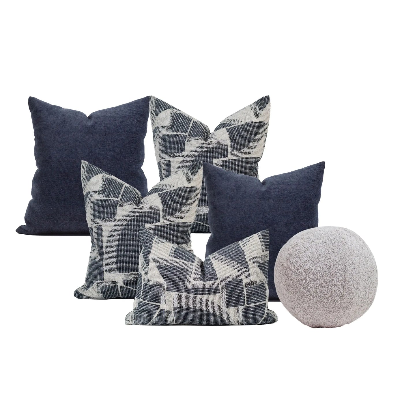 Set 6 Cojines Decorativos A&A Océano — Serenidad Azul Profundo · Interior