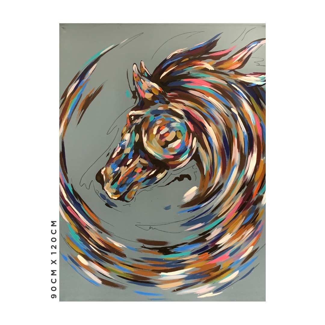 Cuadro Decorativo Spiral Horse