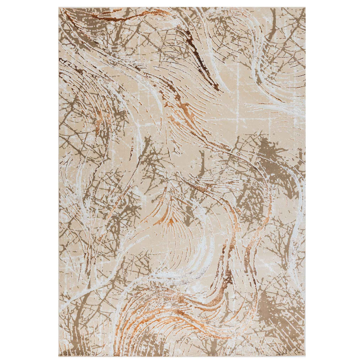 Tapete Decorativo Piave U8008 Beige / Oro – Abstracto · Interior