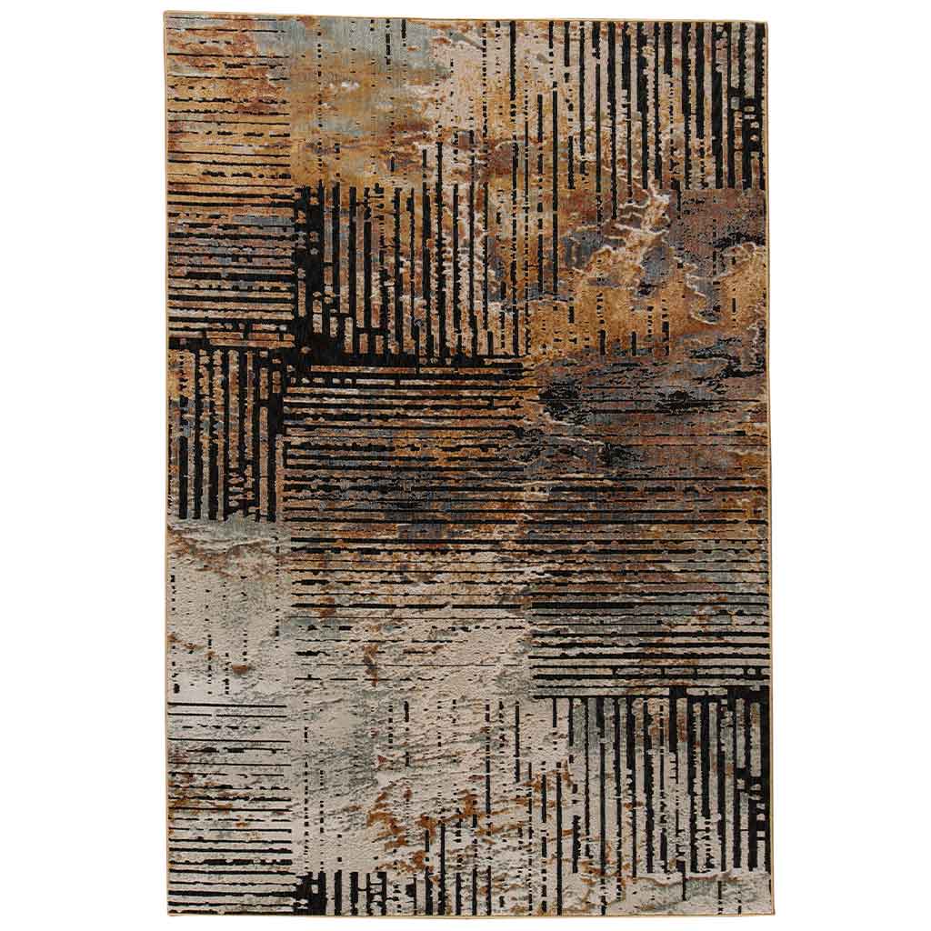 Tapete Decorativo Pinar 1076C Ocre / Charcoal – Abstracto · Interior