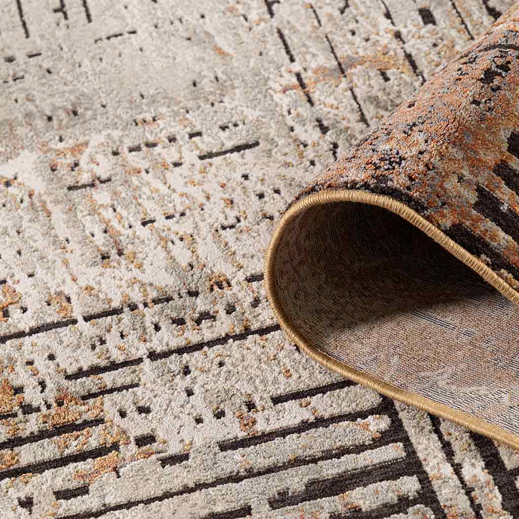Tapete Decorativo Pinar 1076C Ocre / Charcoal – Abstracto · Interior