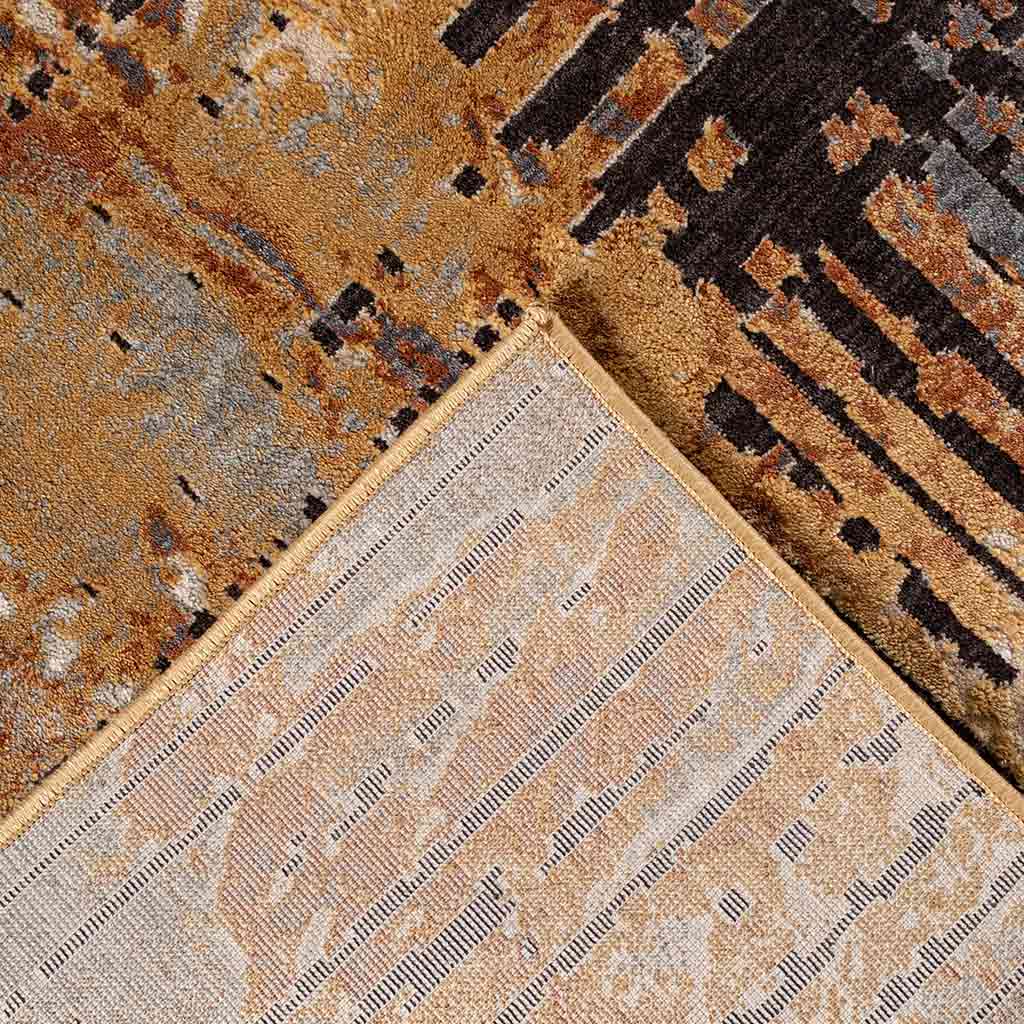Tapete Decorativo Pinar 1076C Ocre / Charcoal – Abstracto · Interior