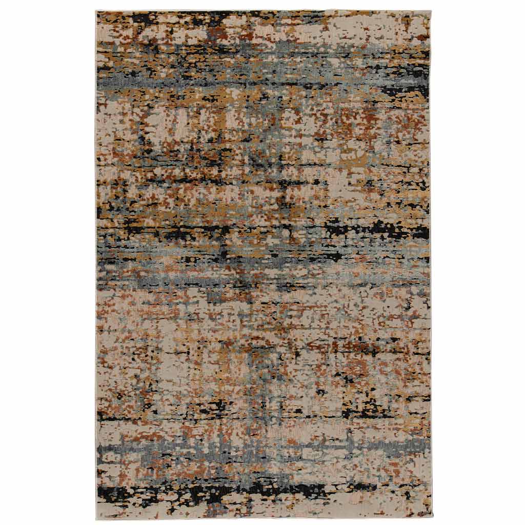 Tapete Decorativo Pinar 1079C Ocre/Azul / Multi – Abstracto · Interior