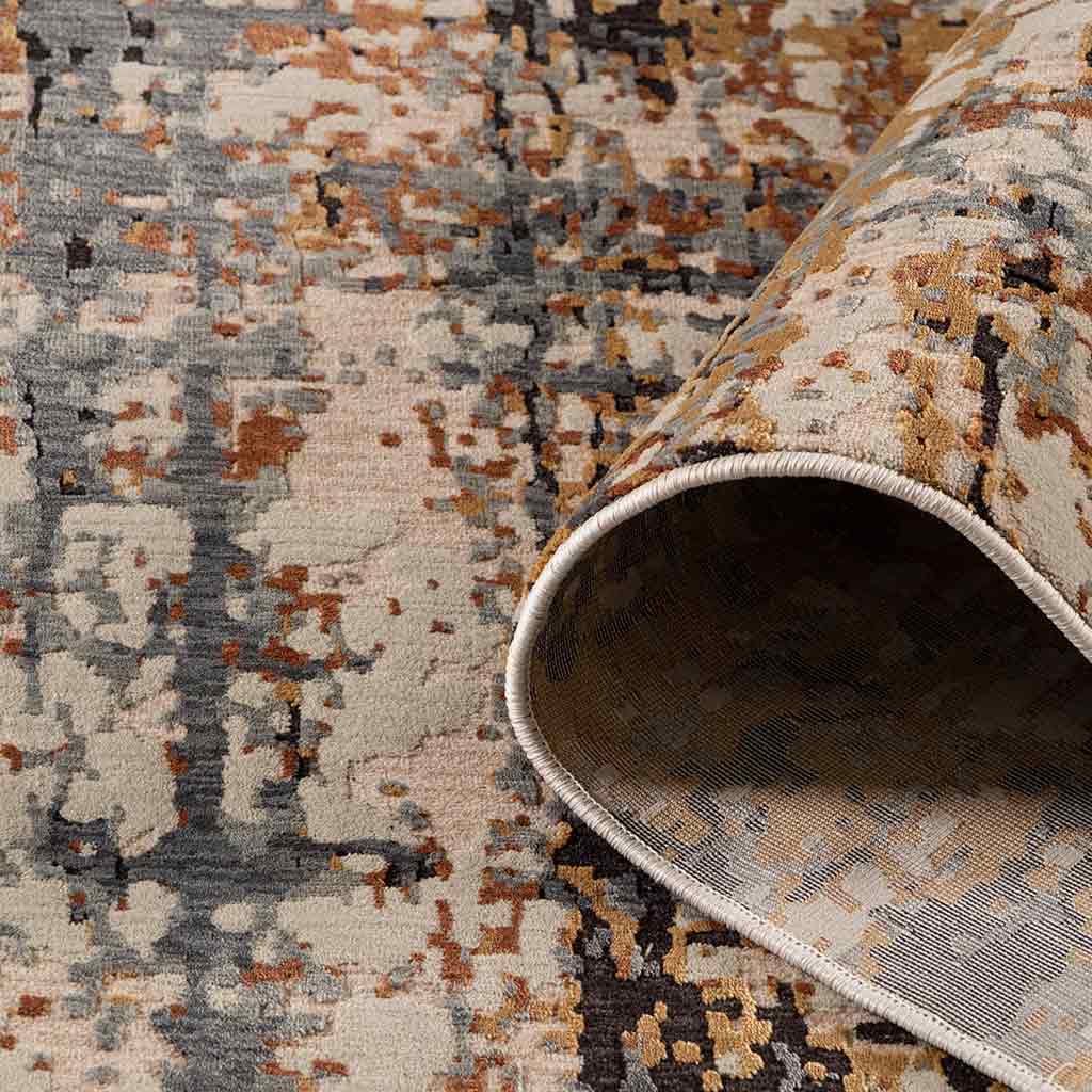 Tapete Decorativo Pinar 1079C Ocre/Azul / Multi – Abstracto · Interior