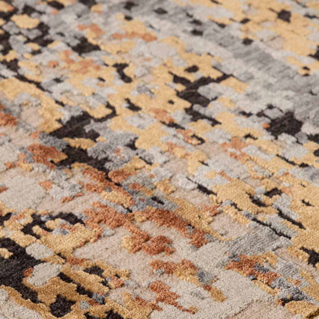 Tapete Decorativo Pinar 1079C Ocre/Azul / Multi – Abstracto · Interior