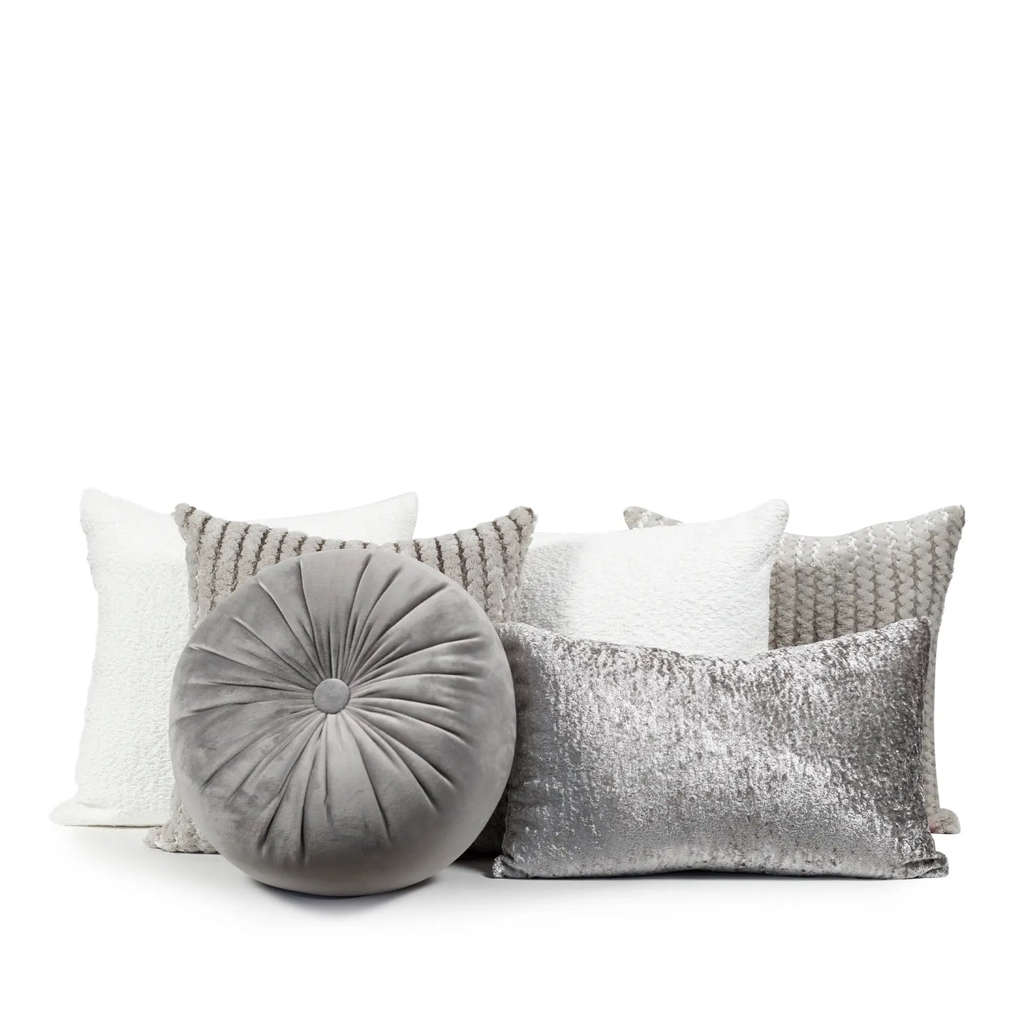Set 6 Cojines Decorativos A&A Plateado — Elegancia Luminosa · Interior