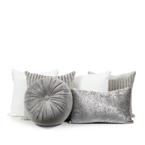Set 6 Cojines Decorativos A&A Plateado — Elegancia Luminosa · Interior