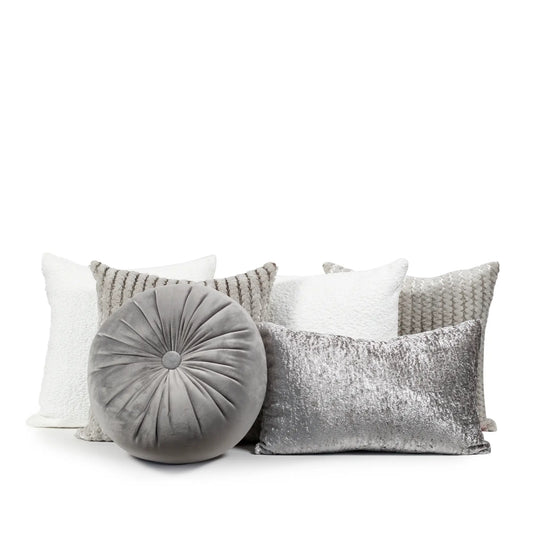 Set 6 Cojines Decorativos A&A Plateado — Elegancia Luminosa · Interior