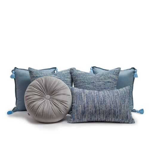Set 6 Cojines Decorativos A&A Plúmbago — Serenidad Azul Contemporánea · Interior
