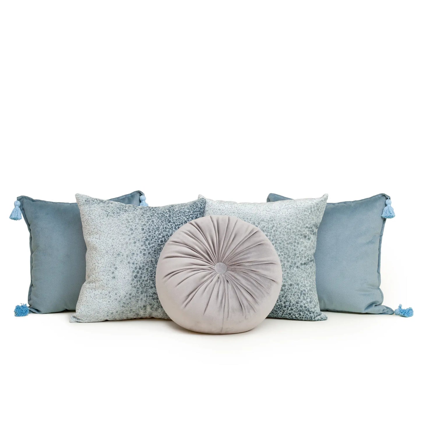 Set 5 Cojines Decorativos A&A Plúmbago — Serenidad Celeste · Interior
