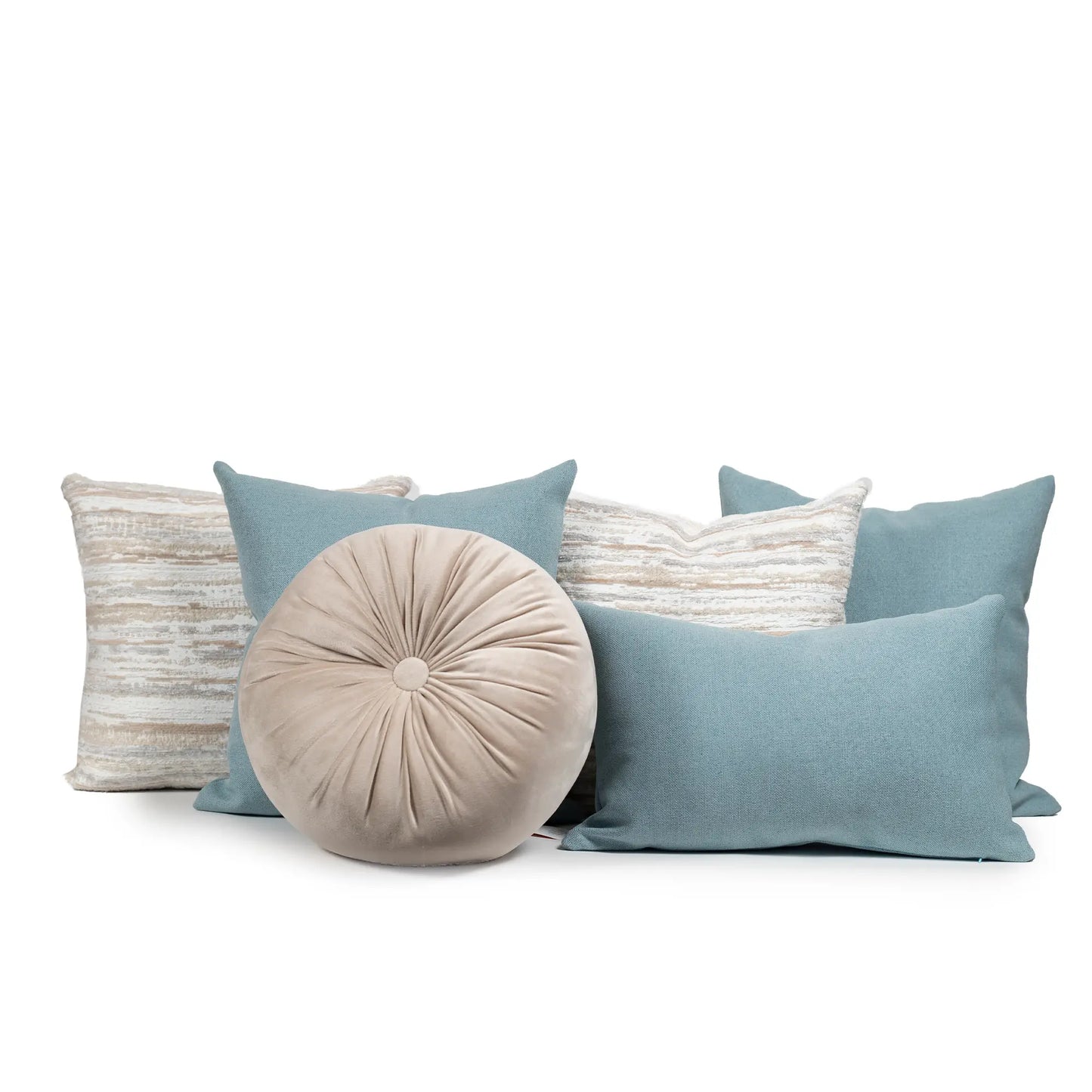 Set 6 Cojines Decorativos A&A Plúmbago — Serenidad Azul Contemporánea · Interior