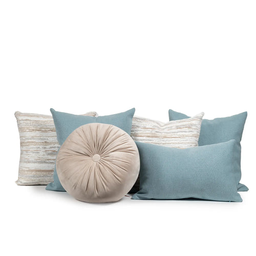 Set 6 Cojines Decorativos A&A Plúmbago — Serenidad Azul Contemporánea · Interior