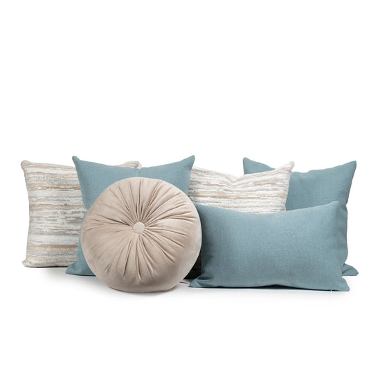 Set 6 Cojines Decorativos A&A Plúmbago — Serenidad Azul Contemporánea · Interior