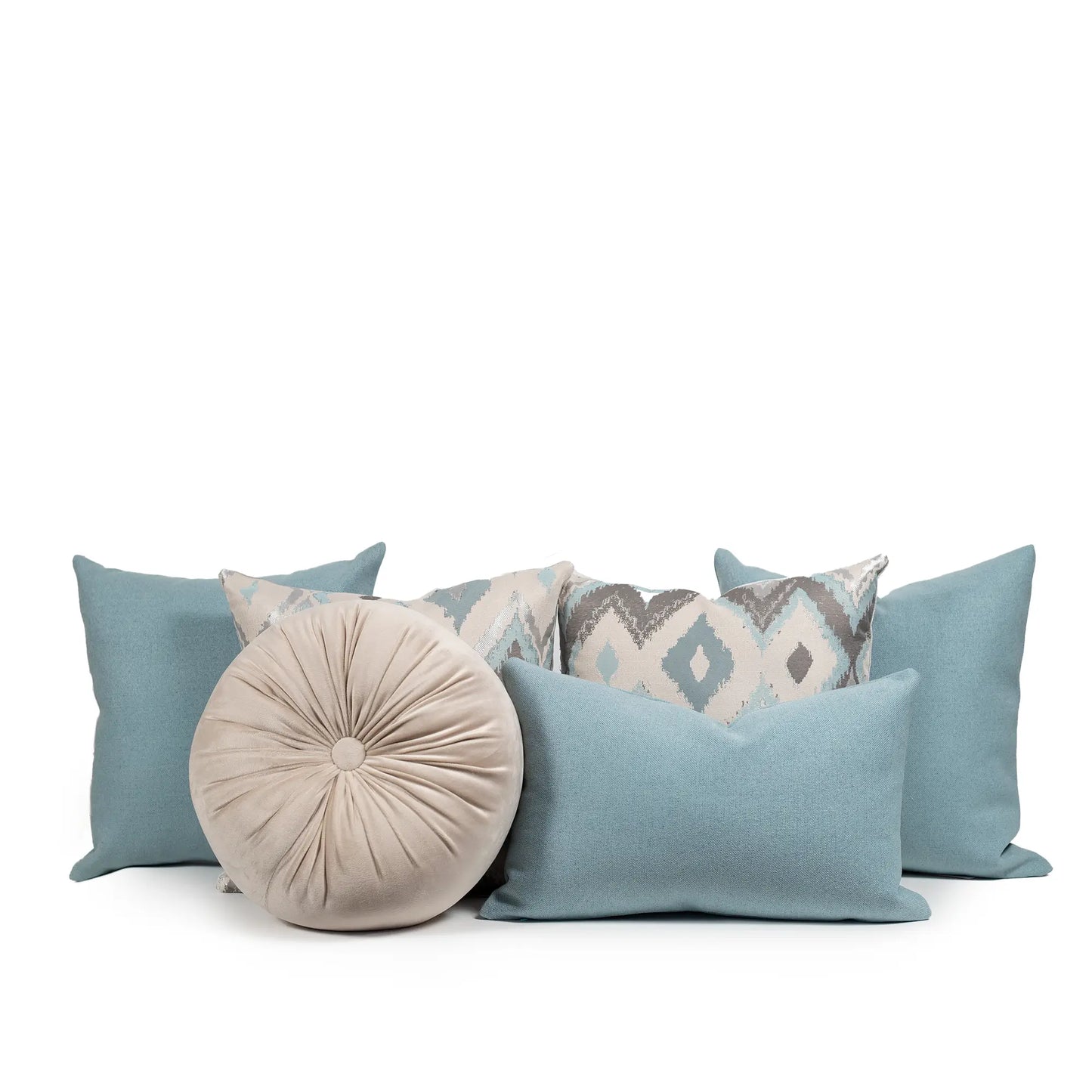 Set 6 Cojines Decorativos A&A Plúmbago — Serenidad Azul Contemporánea · Interior