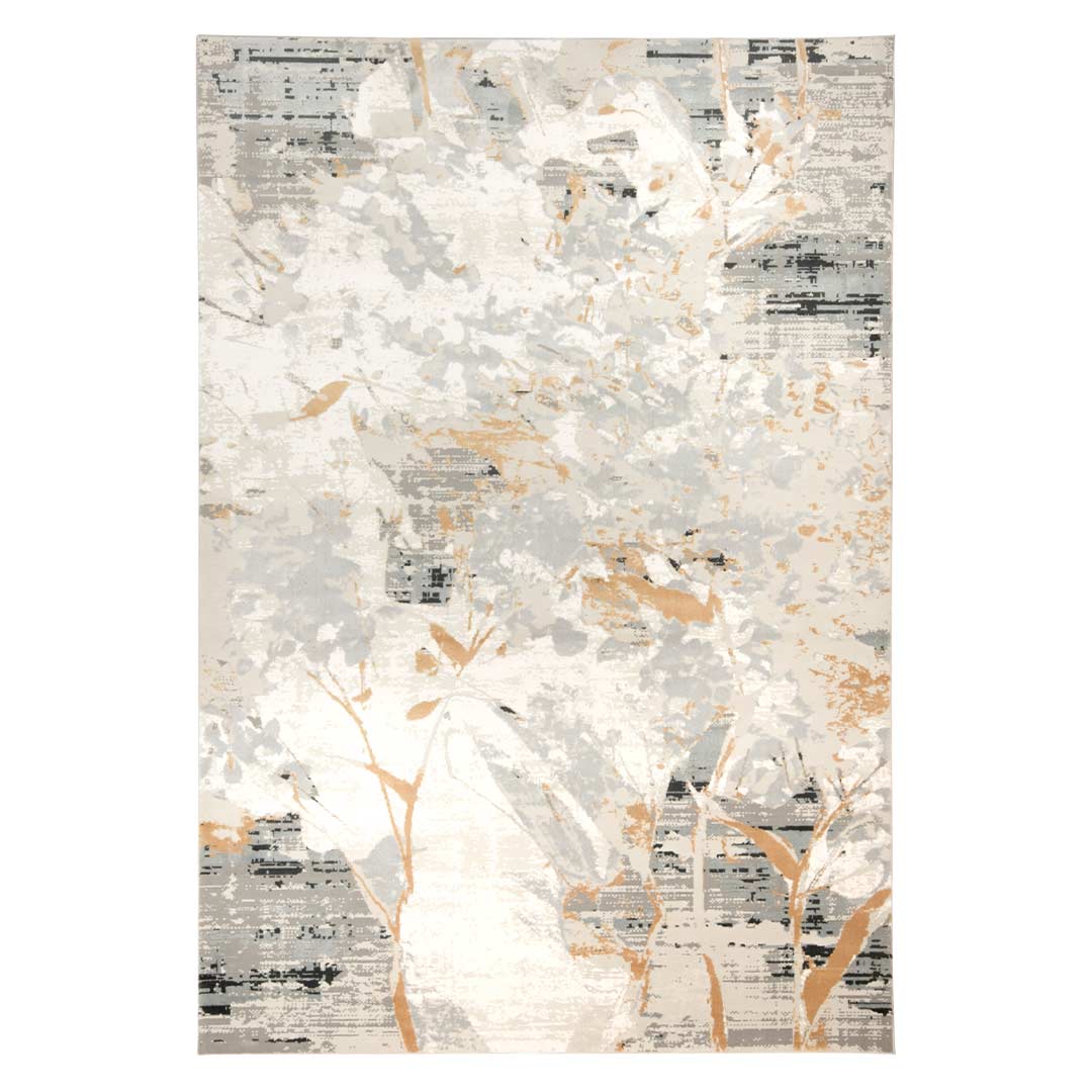 Tapete Decorativo Rennes U2055 Gris / Crema / Oro – Abstracto · Interior