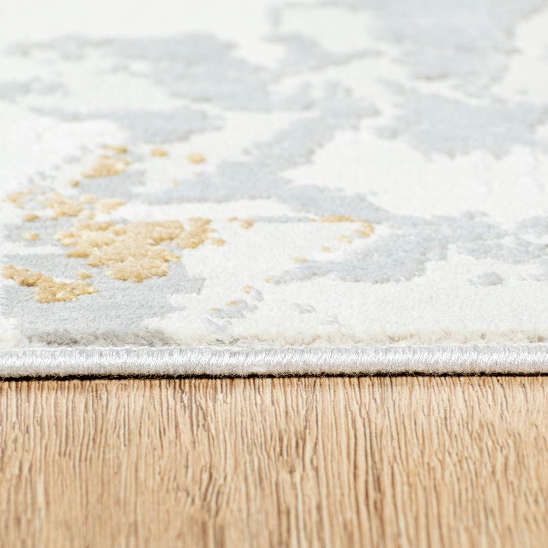Tapete Decorativo Rennes U2055 Gris / Crema / Oro – Abstracto · Interior