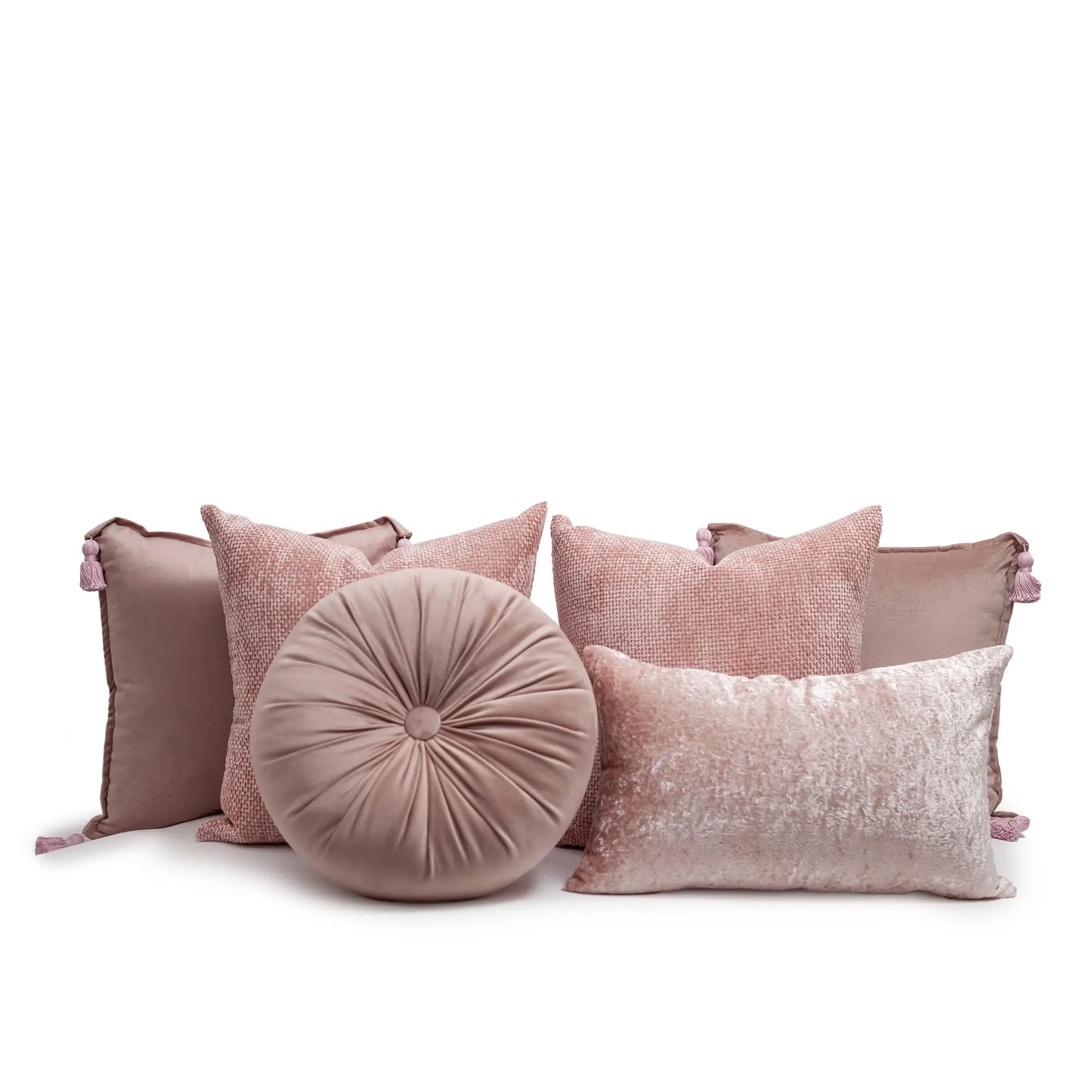 Set 6 Cojines Decorativos A&A Rosa Palo — Calidez Serena y Sofisticada · Interior