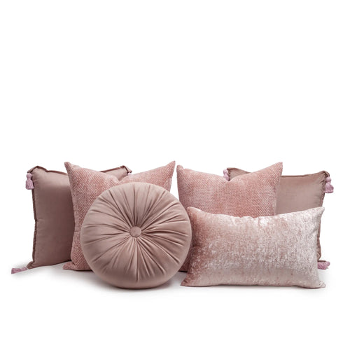 Set 6 Cojines Decorativos A&A Rosa Palo — Calidez Serena y Sofisticada · Interior