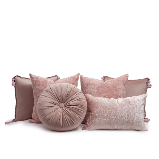 Set 6 Cojines Decorativos A&A Rosa Palo — Calidez Serena y Sofisticada · Interior