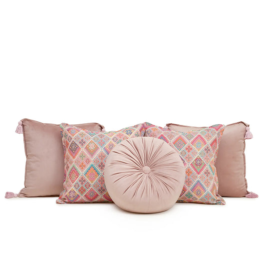 Set 5 Cojines Decorativos A&A Rosa Palo — Dulzura Serena · Interior