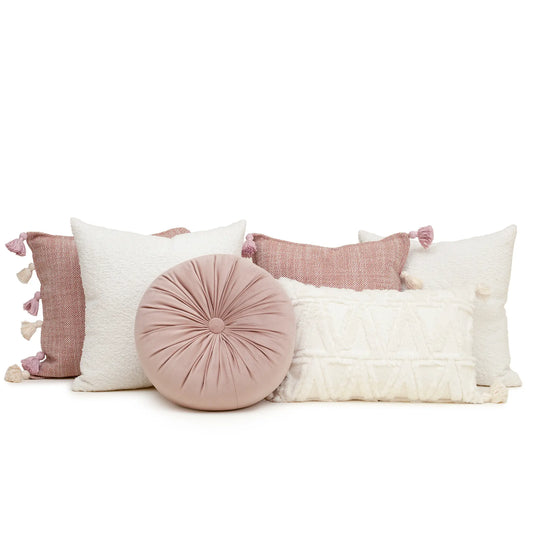 Set 6 Cojines Decorativos A&A Rosa Palo — Serenidad Contemporánea · Interior
